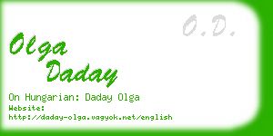 olga daday business card